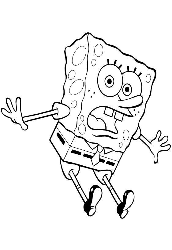 Plansa de colorat cu Spongebob 108 11